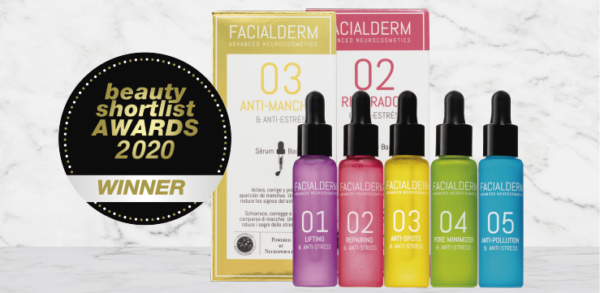 Facialderm, winner of the Beauty Shortlist Awards as an innovative brand